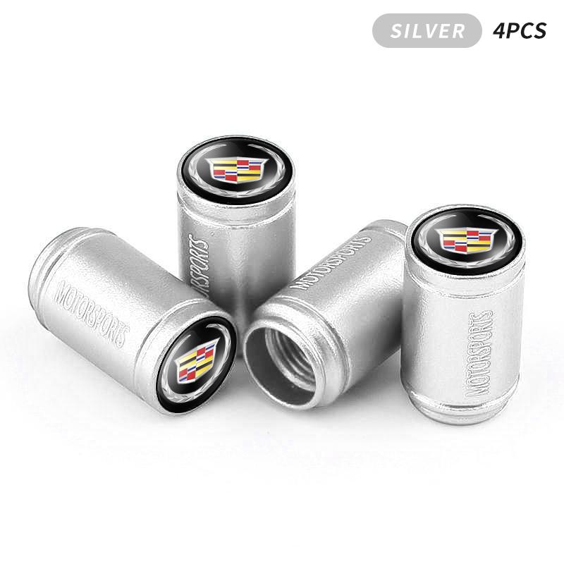 

4pcs Creative New Anti Theft Valve Tire Cap Sport For Cadillac Emblem ESCALADE ATS BLS CT4 CT6 SRX STS XT4 XT5 SLR XT6 XTS