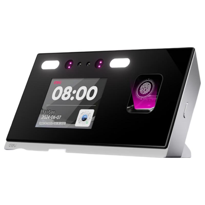 

Deli AI Dynamic Face & Fingerprint Attendance Machine CN plug (adapter included)