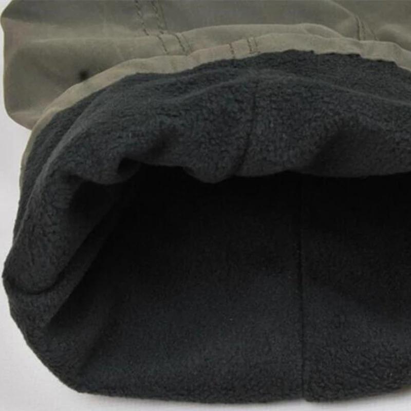 Winter Thick Fleece Casual Pants Men Cotton Baggy Cargo Pants Double Layer Velvet Warm Thermal Trousers