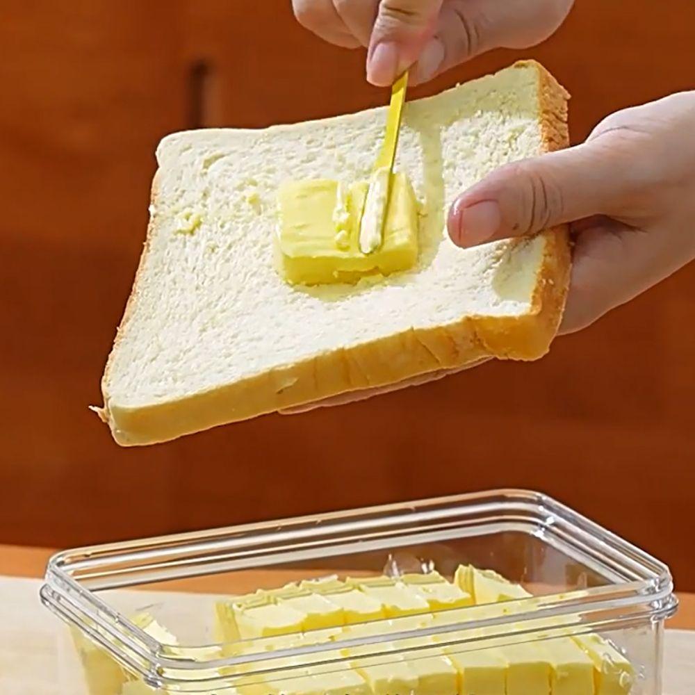 Transparent Butter Preservation Box Leak Proof Butter Slicer Box Kitchen Gadgets Butter Dish Lunch