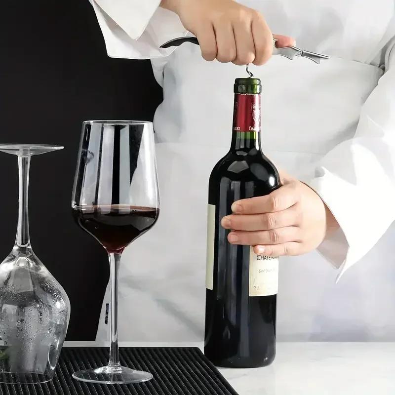 1ks Prémiový nerezový otvírák na víno Multifunkční otvíráky na láhve Vývrtka na víno Vývrtka Odstraňovač pivních zátek Bar