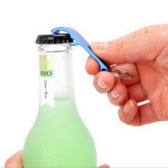 Mini Otwieracz do Butelek ze Stopu Aluminium Brelok Wisiorek z Możliwym do Dostosowania Logo lub Kodem QR