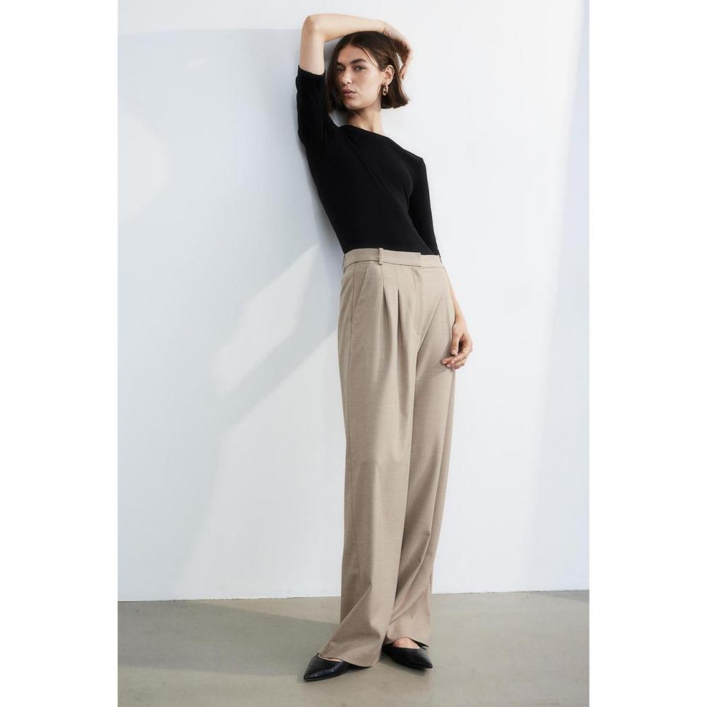 

Широкие брюки HM бежевые 1090271027