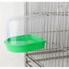 1 Stück Vogelbadewanne Kann draußen aufgehängt werden Um Spritzwasser zu verhindern Papageien-Badewanne Transparente Badebox für kleine Vögel.