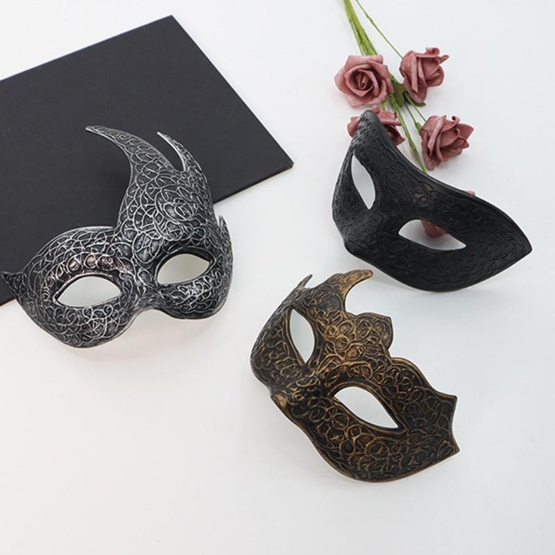 Retro Masquerade Mask Mardi Gras Mask Venetians Party Mask Half Face Mask for Halloween Ball Cosplay Performances Props