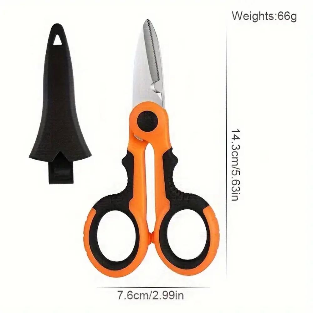Professional Electrician Scissors High Carbon Steel Wire Cut Tool for Fabric Paper Cable Fishing