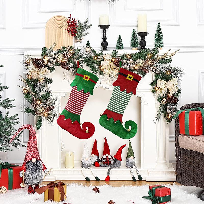 2026 New Christmas Elf Sock Stocking Gift Bag