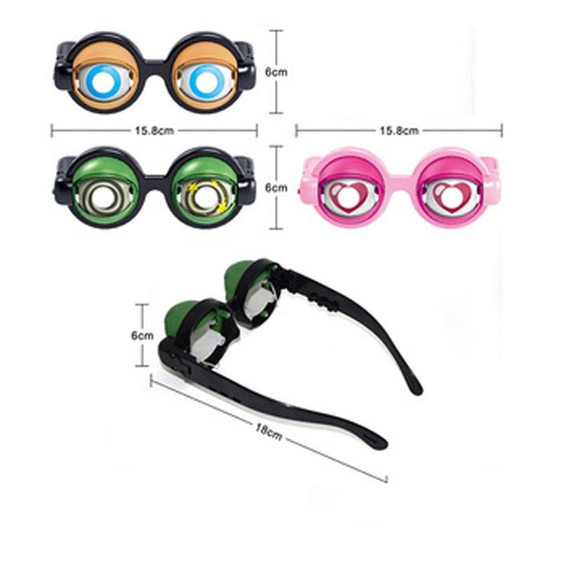 Funny Prank Glasses For Adult Kids Crazy Blink Eyewear Big Frog Eye Plastic Toy Accessories Halloween Props Christmas Gifts
