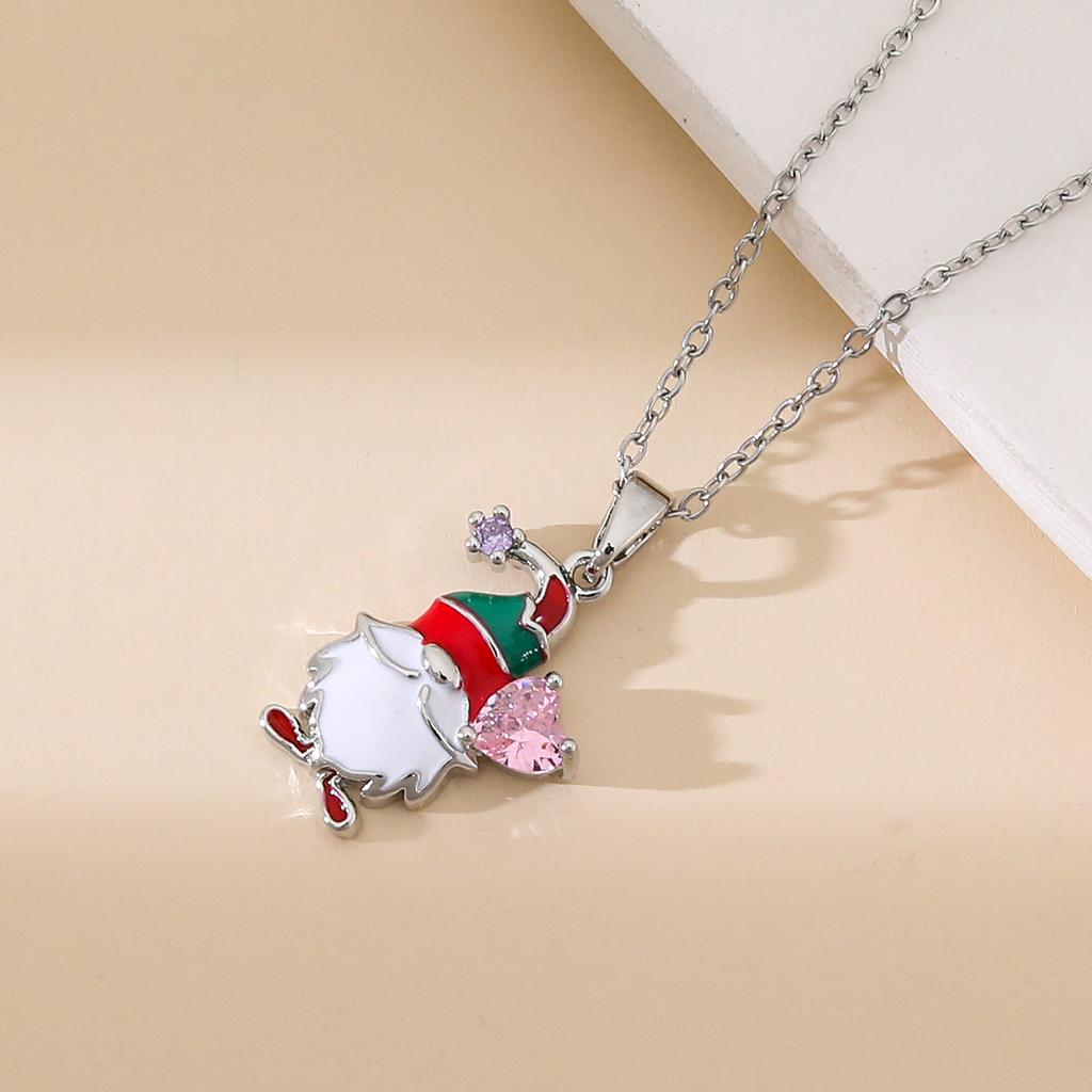 European Hot Sale Christmas Series Pendant Necklaces Light Luxury Gift TungstenCross Chain Necklaces