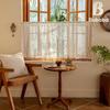 Bu Baba American Hollow Tassel Gauze Curtain for Bedroom Bay Window or Door, Finished Short Curtain.