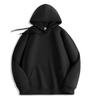 Black Solid Color Hooded Sweatshirt for Women - Korean Style, Loose Fit, Casual, Versatile, Plus Velvet Jacket for Autumn/Winter.