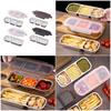 2 Pack Divided Meal Preps Container With Secures Lid Odor Resistant Dishwasher Safe Steel Snacks Box Lunch Organizers