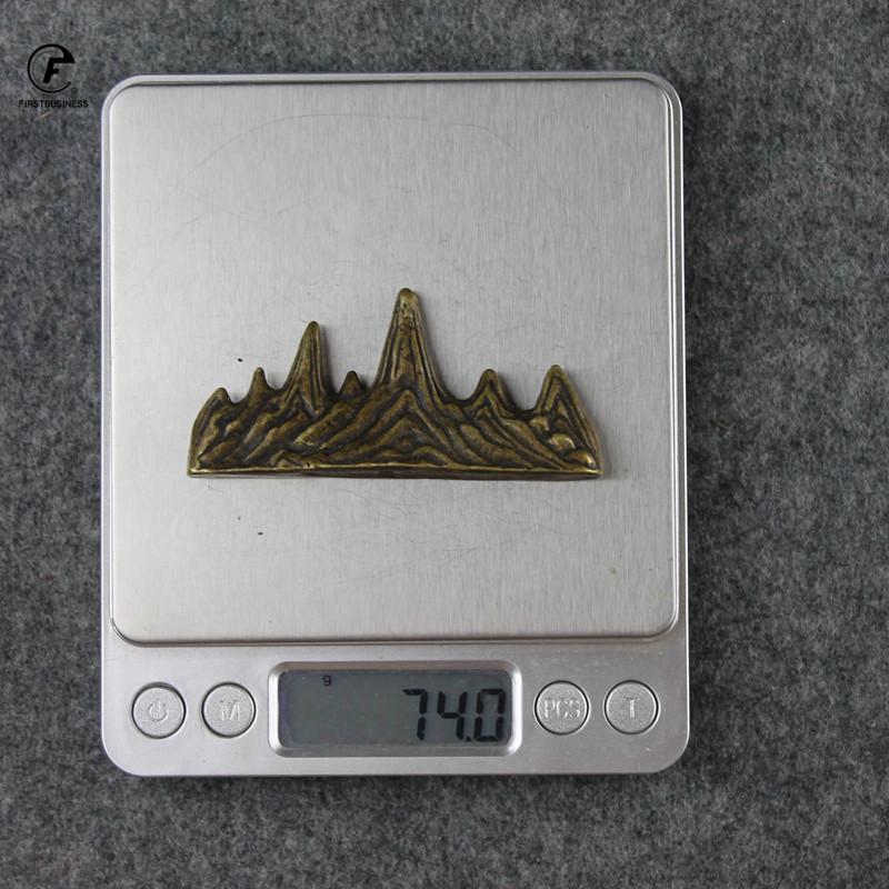 New Chinese Creative Vintage Brass Copper Mountain Peaks Pen Holder Penholder Bracket Storage Rack Gift Ornament Stationery
