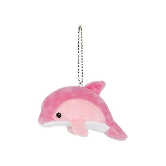 [Aqua] Plush Marine Anywhere Friends Keychain Dolphin Pink 00080084