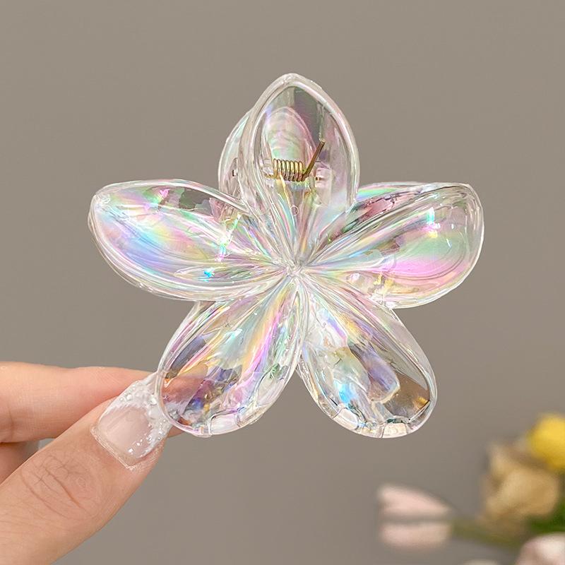 

Новый лазерный градиентный цветок заколка для волос женская модная легкая акриловая заколка для волос краб шпилька аксессуары для волос для девочки