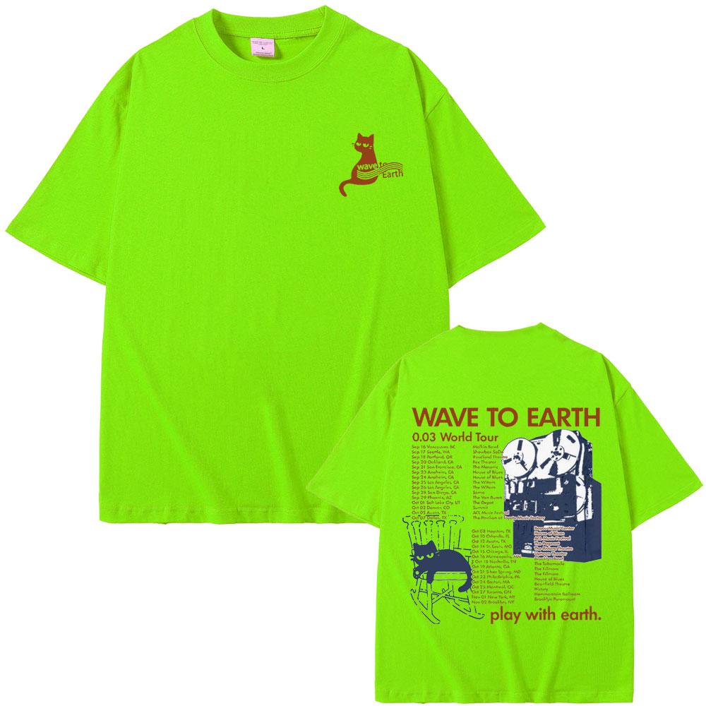 

Wave To Earth Cat 0.03 Мировой тур Футболка Мужская Женская Корейская Мода Тренд Футболка Мужские Хлопковые Футболки Оверсайз Y2k Уличная Одежда 4XL