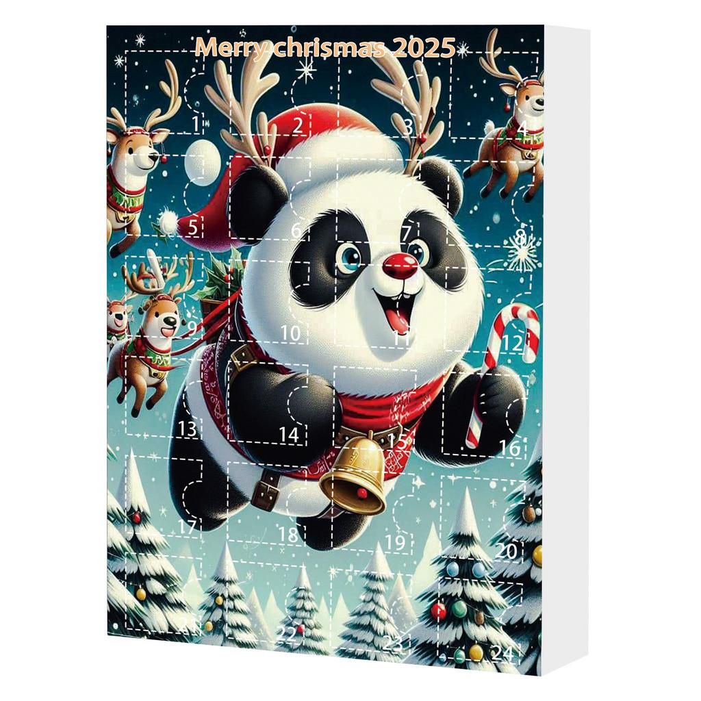 Christmas Panda Countdown Calendar With Acrylic Components And Festive Collectible Items