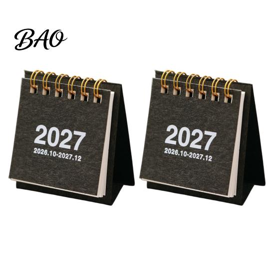 Practical Gift for Students Professionals Mini Desk Calendar 2026-2027, Oct 2026 to Dec 2027 Standing Flip Small Portable Desktop Ornament Calendar,