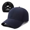 Summer Cap Baseball With Breathable Mesh Cross Design And Solid Color For Daily