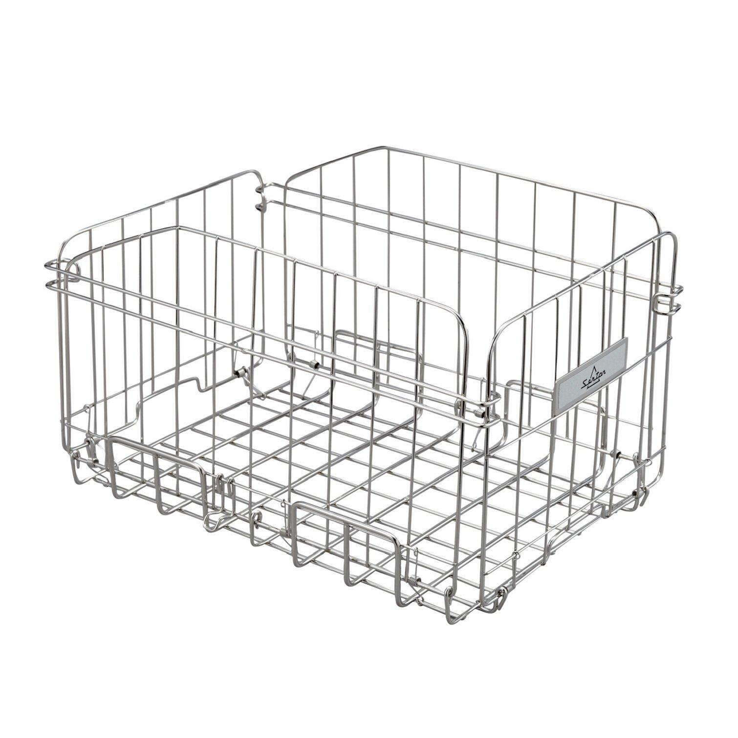 

Sentan (Sentan Industries) One-Touch Folding Bicycle Rear Basket with Mounting Brackets, SOT-R700, Stainless Steel