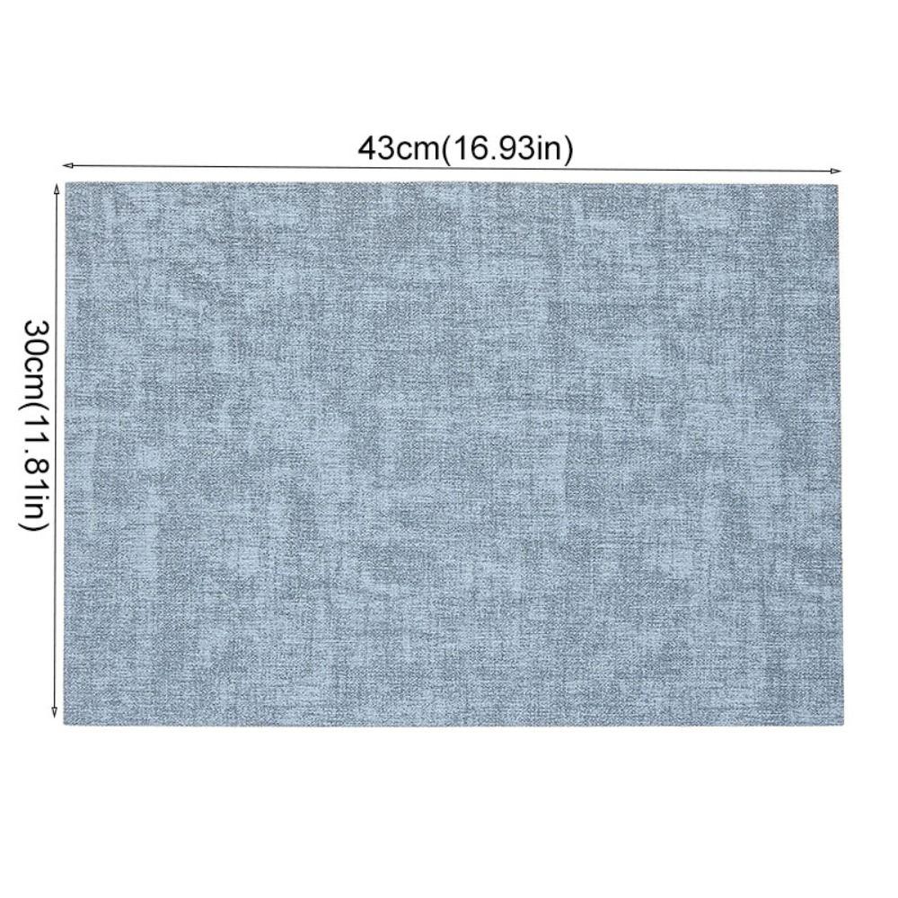 4pcs PU Leather Placemat Rectangular Coasters Durable Tableware Mat  Dinning