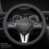 Fits Infiniti Steering Wheel Cover: QX50, QX60, Q80, Q70L, Q50L, FX3 – Genuine Leather, All-Season.