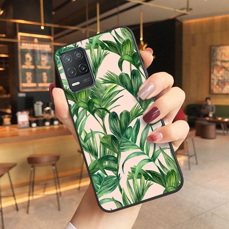 Funda Green Plant Leaves Shell Phone Cover For Oppo Realme 8Pro 6PRO 6i 7pro 9i 9pro C11 C21Y C21 C25Y C25S C3 Q3S XT Case Coque