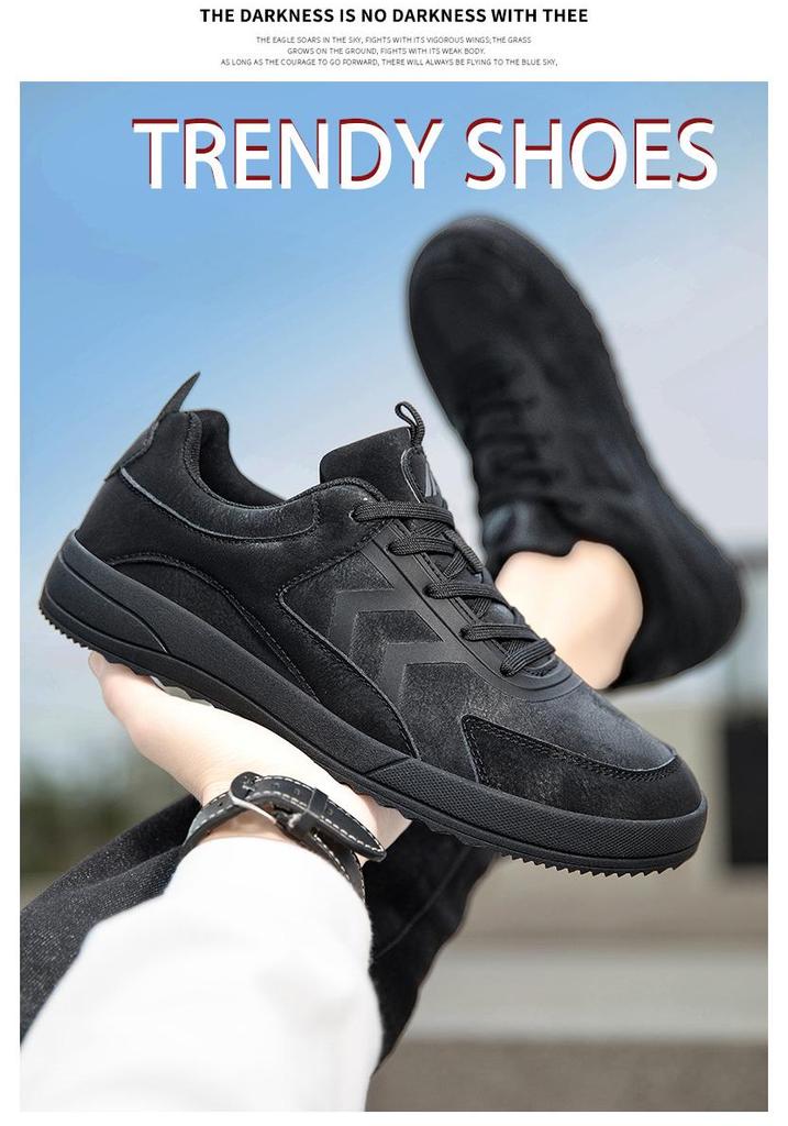 Cross 2024 Men's Wide Suede Barefoot Sports Shoes Size 47/48 - Black Casual with Labor Protection