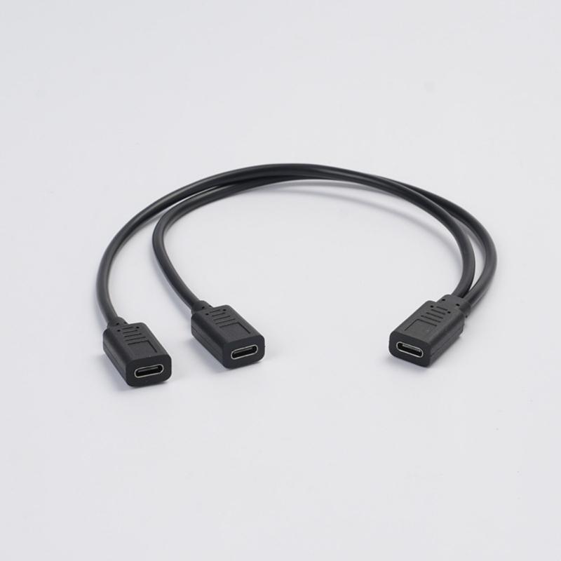 USB C Splitter Double USB C Female Charger Adapter USB Female To Female Double USB C Port Hub Power Split Adapter
