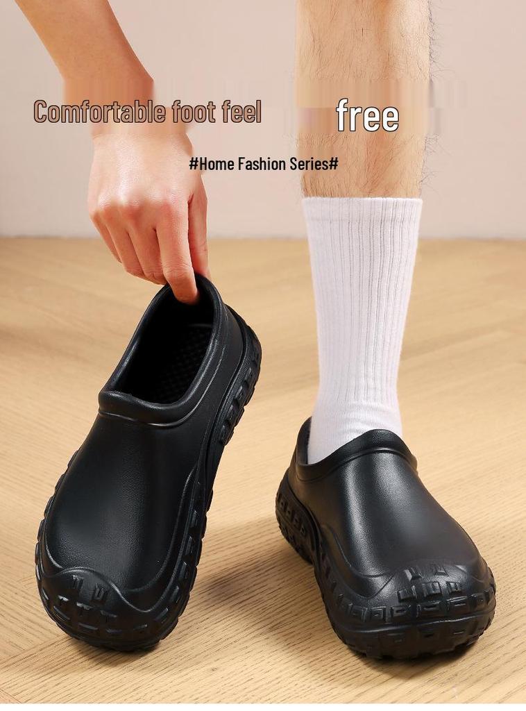 Non-Slip Waterproof Thick-Soled Oil-Resistant Slip-On Casual Rain Boots for Hotels and Restaurants