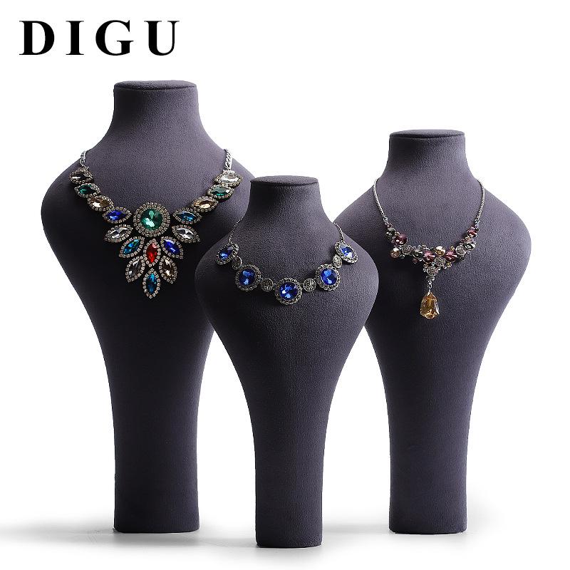 Digu Microfiber Necklace Display Stand for Jewelry Props