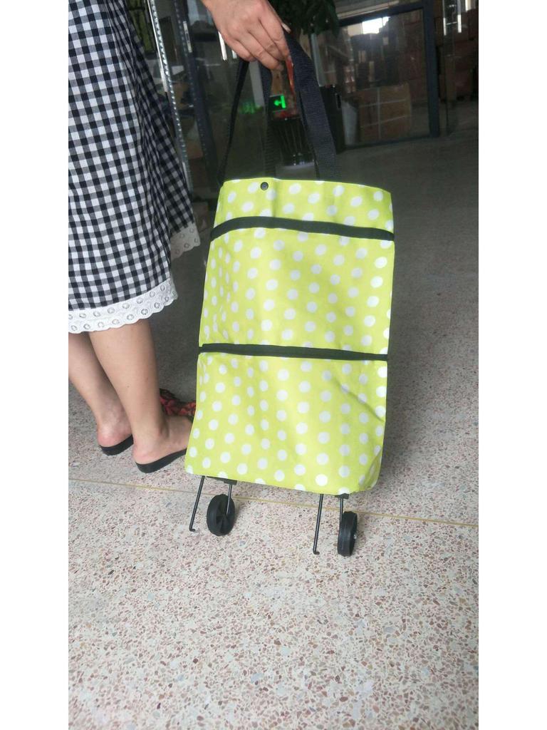 Faltbarer Polyester-Einkaufswagen mit Rädern - Tragbare Trolley-Tasche
