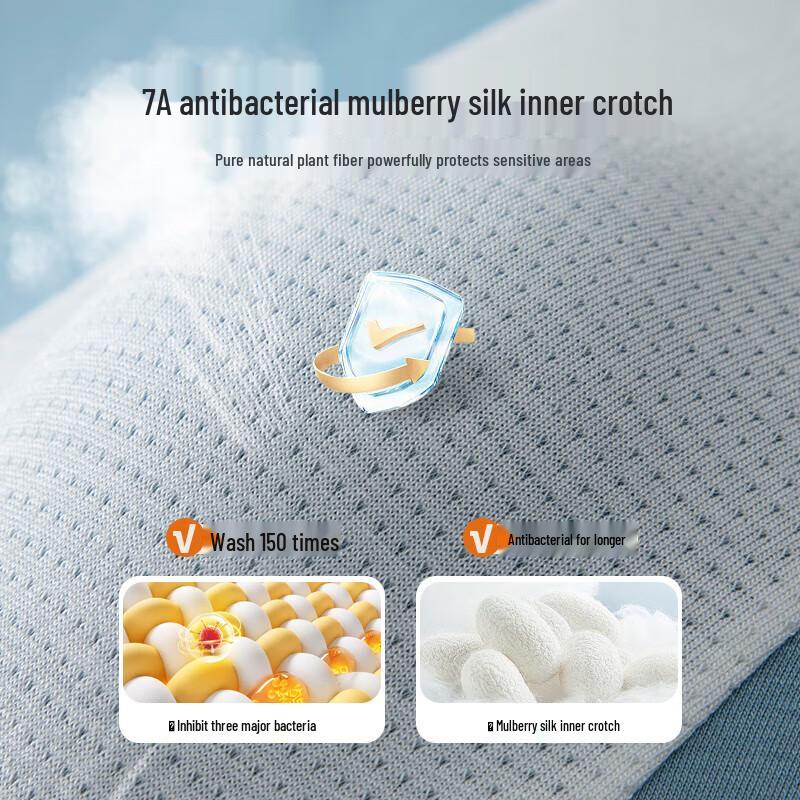 Yiershuang Men's 100-Count Modal Underwear (2-Pack) with 7A Antibacterial Silk Crotch