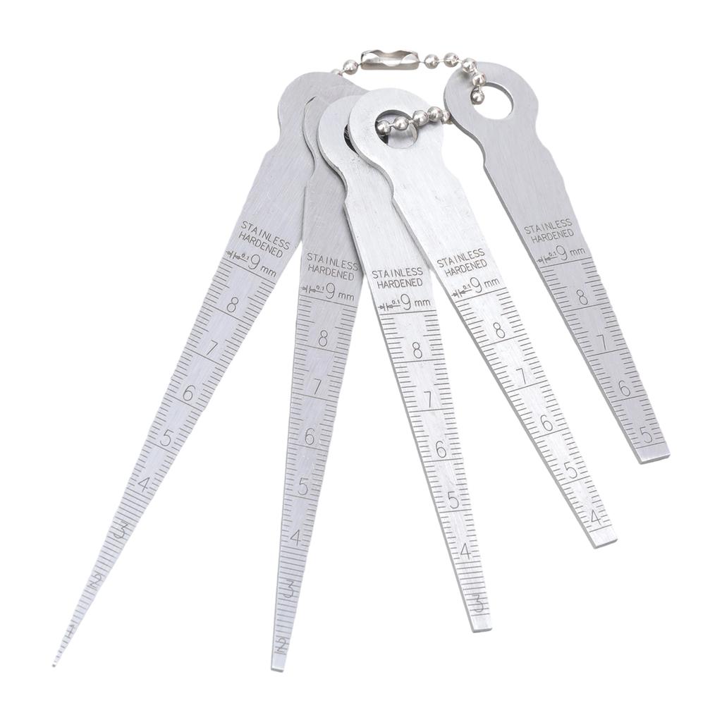 5 Piece Steel Feeler Gauge Set Precision Gap Measuring Tool with Clear Scale for Welding & Mechanical Inspection
