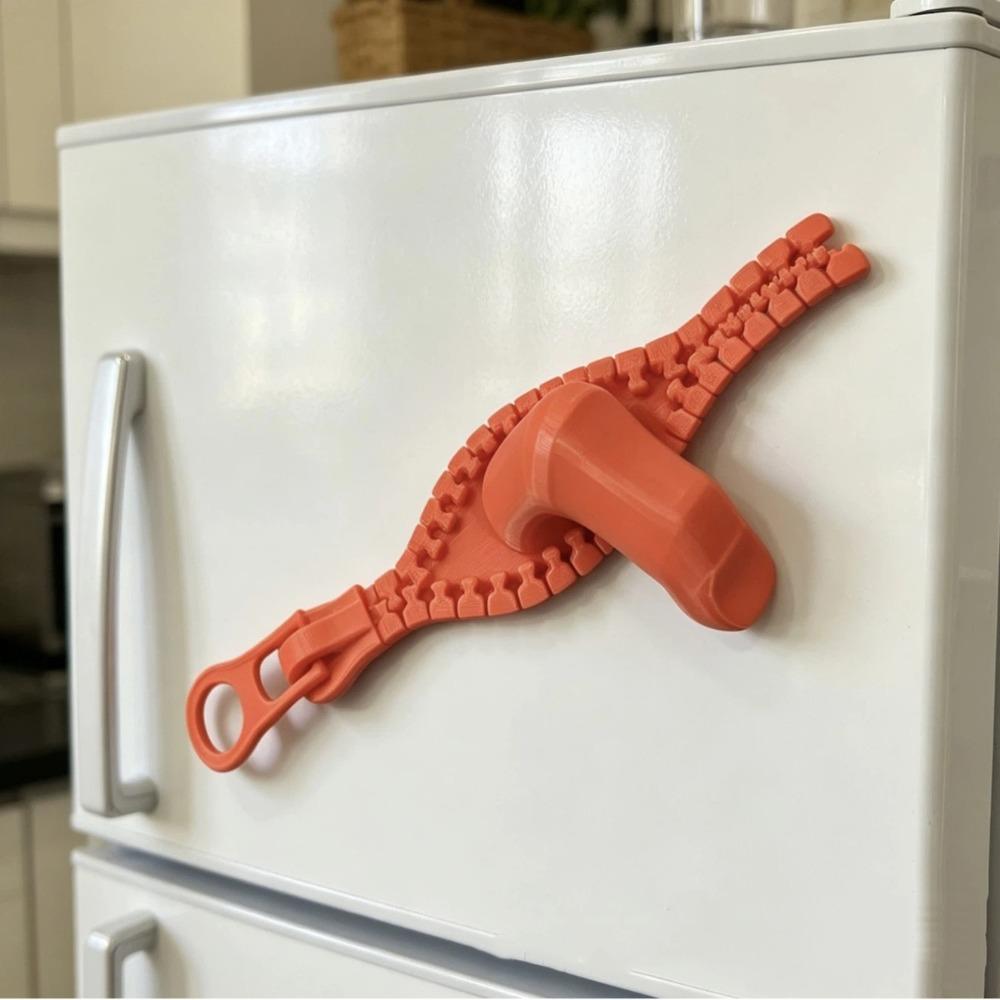 Plastic Finger Refrigerator Magnet 3D Printing Zipper Finger Ornament  Kitchen