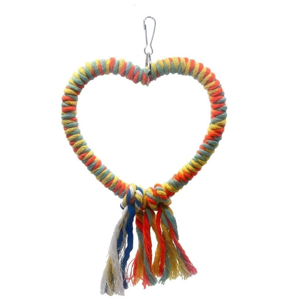 15cm Pet Bird Swing Cotton Rope Parrot Standing Rack New Hanging Bird Perch Bird Cage Decor A