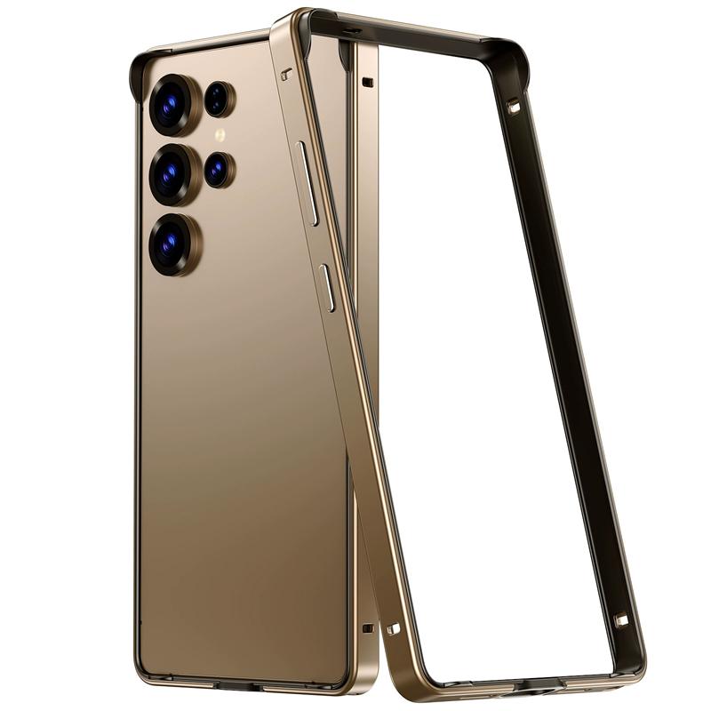 Luxury Aluminium Alloy Frame Slim Bare Machine Case For Samsung S26Ultra S25 S24 Plus Heat Dissipation TPU Coner Anti-drop Cover