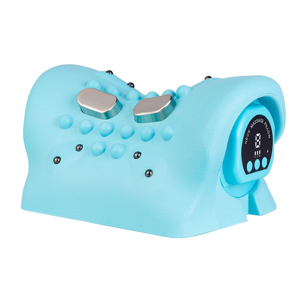 Electric Neck Cervical Massager Ergonomic Neck Pillow Neck Support Stretcher Neck Traction Vibration Kneading Massage Pillow