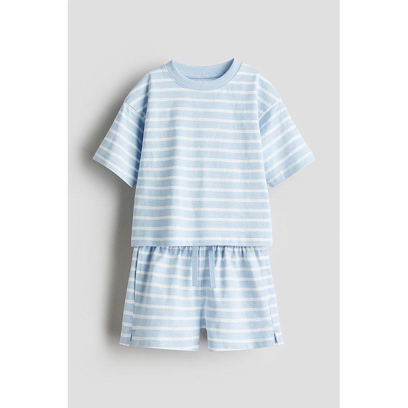 

Детская одежда HM Костюм для девочки 2 предмета Лето 2025 Новое поступление Чистый хлопок Простой и мягкий Костюм с коротким рукавом 1306305