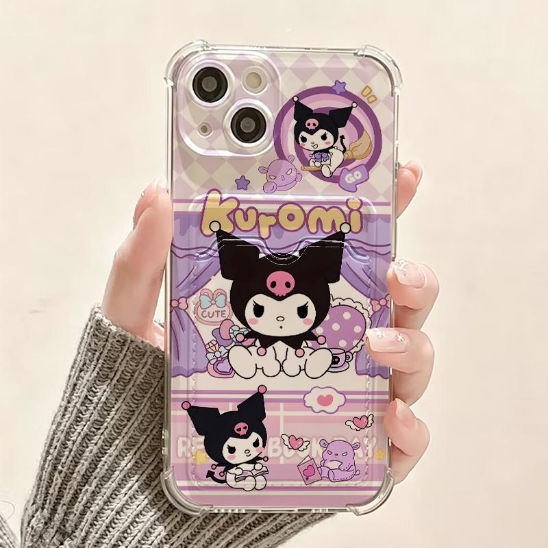 Kuromi Melody Casing For Xiaomi Redmi Note 14 Pro 5G Note 13 12 Pro 11 11S 13C 12 12C 10C 5G Cinnamoroll Wallet Card Holder Case