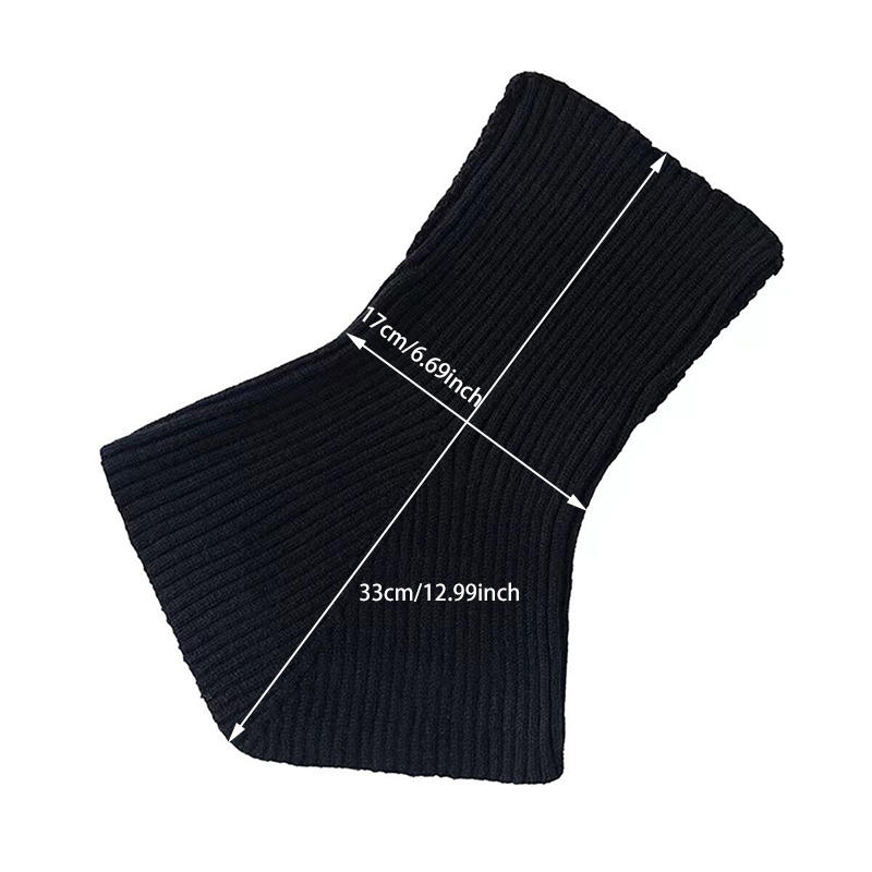 Knitted High Fake Collar Lapel Scarf Wool Detachable False Collar Neck Protection Cervical Winter Warm Scarf Decorative Scarves