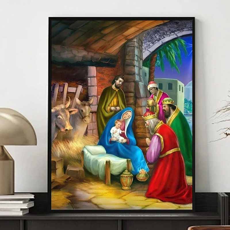 Disney Diamond Painting, Nativity Theme Religious Painting Mosaic Craft Hobby DIY Gift Home Decoration Embroidery