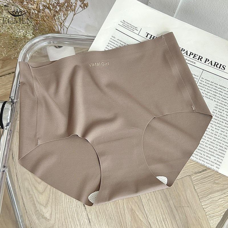 Women Summer Ice Silk Seamless Underwear Panties Lightweight Comfortable Mid-waist Panties Briefs Underpants