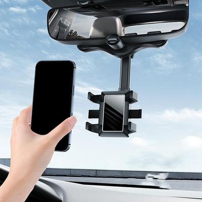 Espejo retrovisor para coche soporte para teléfono móvil soporte de navegación GPS rotación de 360 ​​° soporte para móvil de coche multifuncional