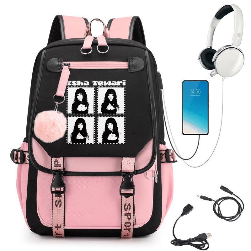 KATSEYE Campus Style Backpack Multifunctional Student Bookbag Large Capacity Lightweight Water-Resistant for School