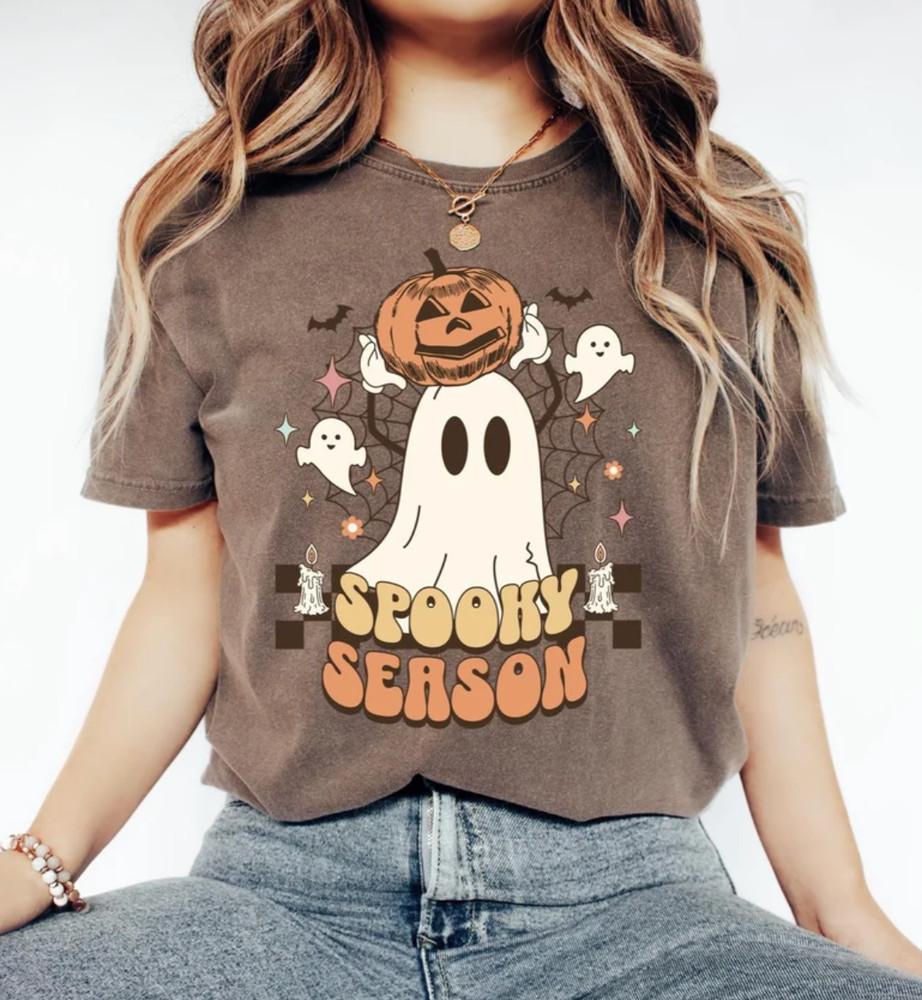 Retro Ghost Shirt, Cute Fall Halloween Tee, Spooky Season Shirt Unisex T-Shirt L