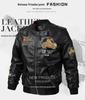 2019 Spring Autumn Slim Fit PU Leather Flight Jacket for Young Men