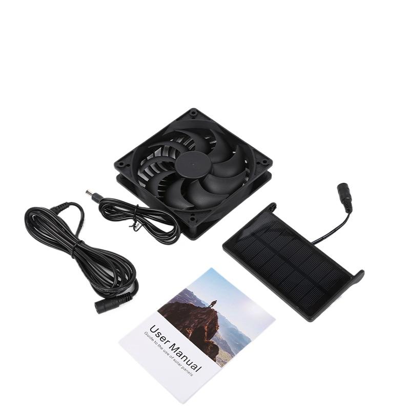 

Solar Exhaust Fan Mini Ventilator 5V Solar Panel Powered Fan Dog Henhouse RV Greenhouse Ventilator 3W 2800r/min