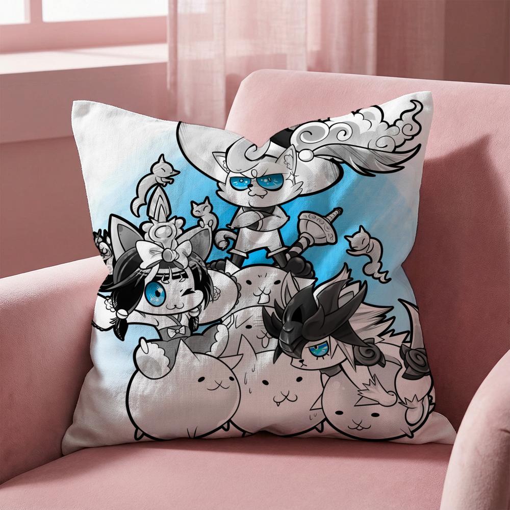 The B-Battle Cats Cushion Cover Multi-Scene Pillow Cover for Home & Car - Reversible, Soft & Durable for Daily Use