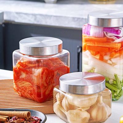 Glass Food Jars, Household Storage Jars for Pickles, Spices & Kitchen Ingredients, Kitchen Storage Containers
